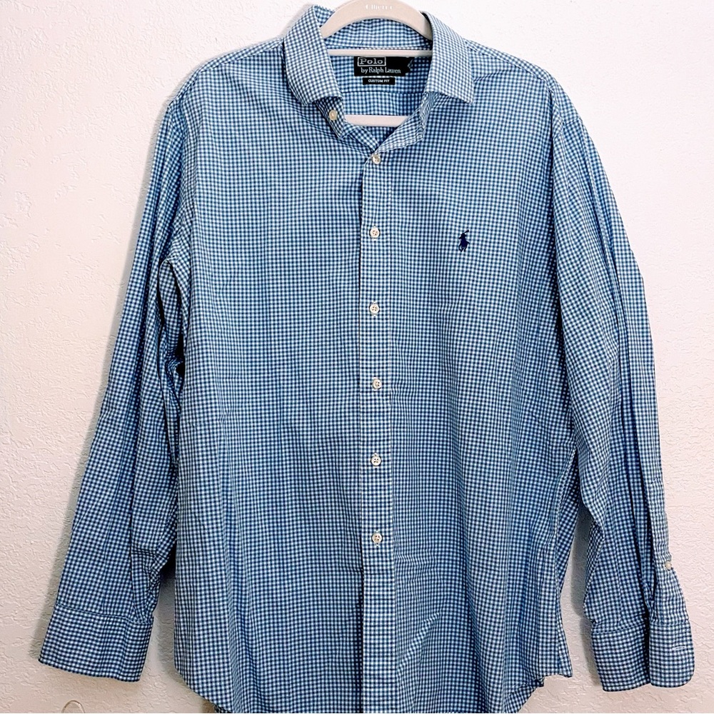 Ralph Lauren Men's Blue Gingham Shirt